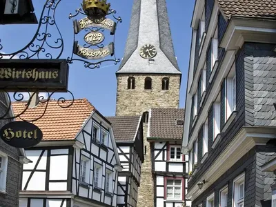Die pittoreske Altstadt von Hattingen mit Fachwerkhaeusern