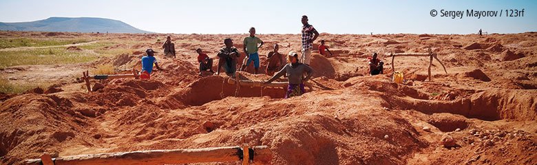 Minenarbeiter in Madagaskar