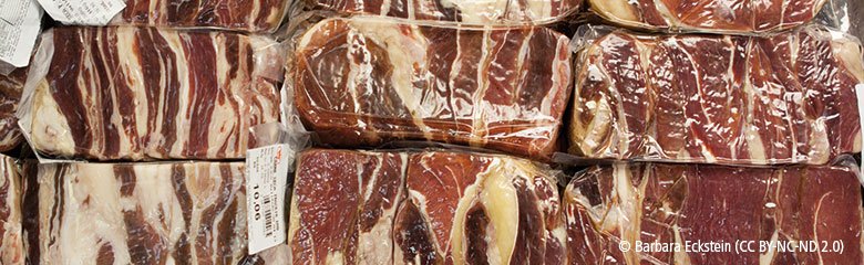 Verpacktes rohes Fleisch